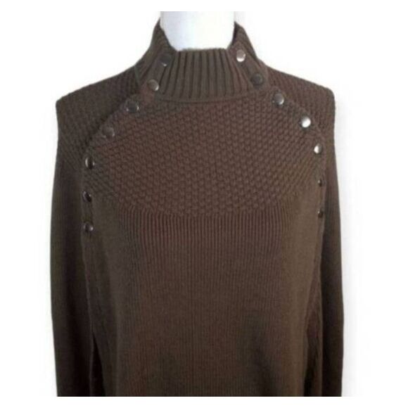 G.I.L.I. ARMY GREEN SWEATER CAPE W/BUTTONS SZ.XS/S EUC. - Picture 3 of 9